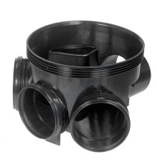 Соединительная лотковая часть (ПП) левый и правый притоки Ду 425 Дн 160х160 Тип II Wavin 22978112