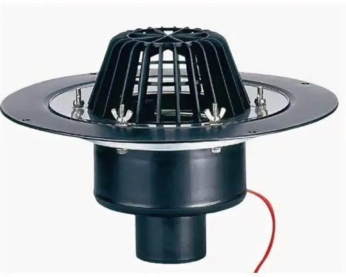 Воронка кровельная PP HL62 с вертикальным выпуском Дн 110 с листвоуловителем, теплоизоляцией, обжимным фланцем HL HL62/1