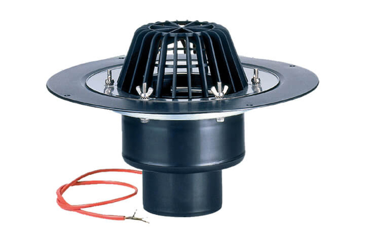 Воронка кровельная PP HL62.1 с вертикальным выпуском Дн 75 с обжимным фланцем HL HL62.1/7