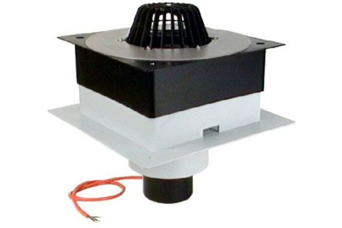 Воронка кровельная PP HL63.1P с вертикальным выпуском Дн 110 с листвоуловителем, электрообогревом, теплоизоляцией HL HL63.1P/1 