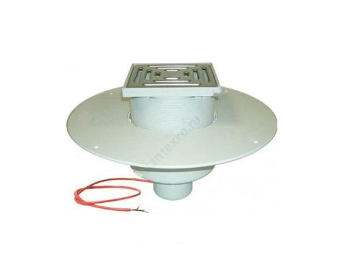 Воронка кровельная ПВХ HL62.1BP с вертикальным выпуском Дн 110 с трапом, электрообогревом, теплоизоляцией HL HL62.1BP/1