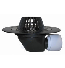 Воронка кровельная PP HL64H с горизонтальным выпуском Дн 75/110 с листвоуловителем, теплоизоляцией, гидроизоляционным полимербитумным полотном 500мм HL HL64H 