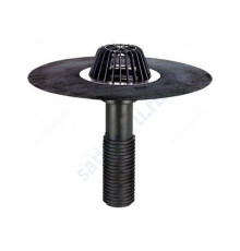 Воронка кровельная PP HL69H с вертикальным выпуском Дн 110 с листвоуловителем,гидроизоляционным полимербитумным полотном 500мм HL HL69H/1