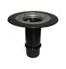 Элемент надставной Дн 125 с обжимным фланцем из нержавеющей стали и уплотнительным резиновым кольцом