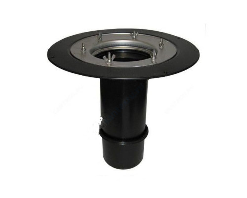 Элемент надставной Дн 125 с обжимным фланцем из нержавеющей стали и уплотнительным резиновым кольцом