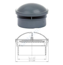 Клапан серый PP-H вакуумный Дн 50 б/нап Ostendorf 881780