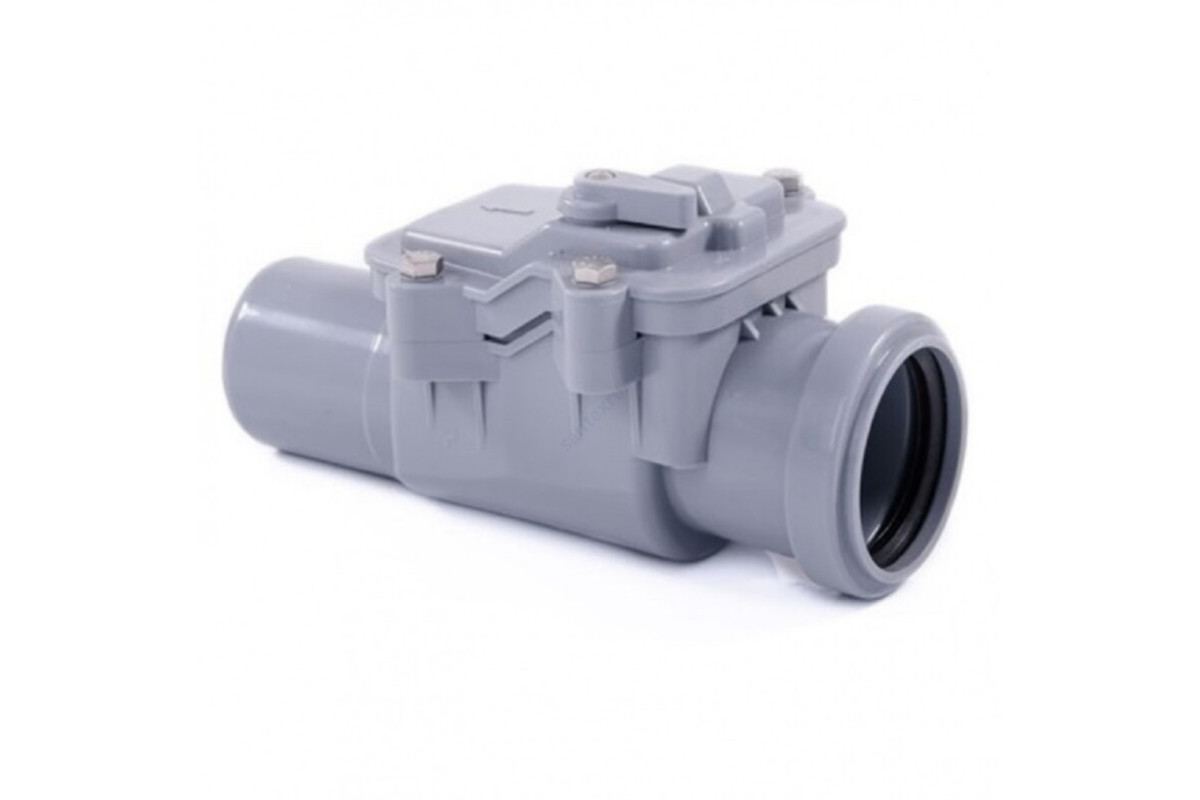 Клапан серый PP-H обратный канализационный Дн 110 б/нап в/к RTP (РосТурПласт) 11339