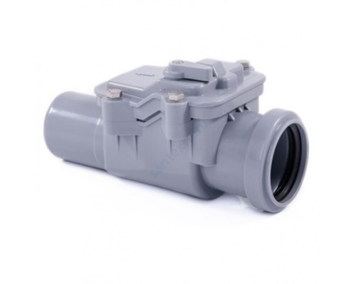 Клапан серый PP-H обратный канализационный Дн 110 б/нап в/к RTP (РосТурПласт) 11339
