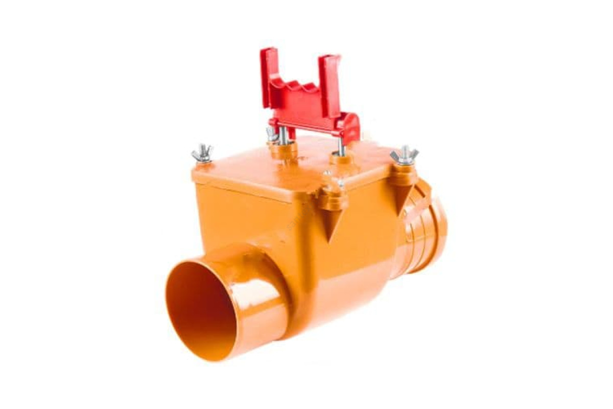 Клапан коричневый PP-H обратный канализационный для НПВХ и PP-H Дн 110 б/нап в/к