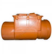 Клапан коричневый НПВХ обратный канализационный Дн 200 б/нап в/к