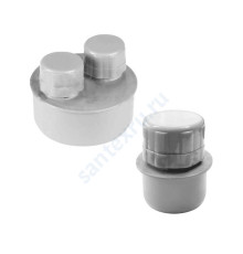 Клапан серый PP-H вакуумный Дн 110 б/нап VALFEX 26000110