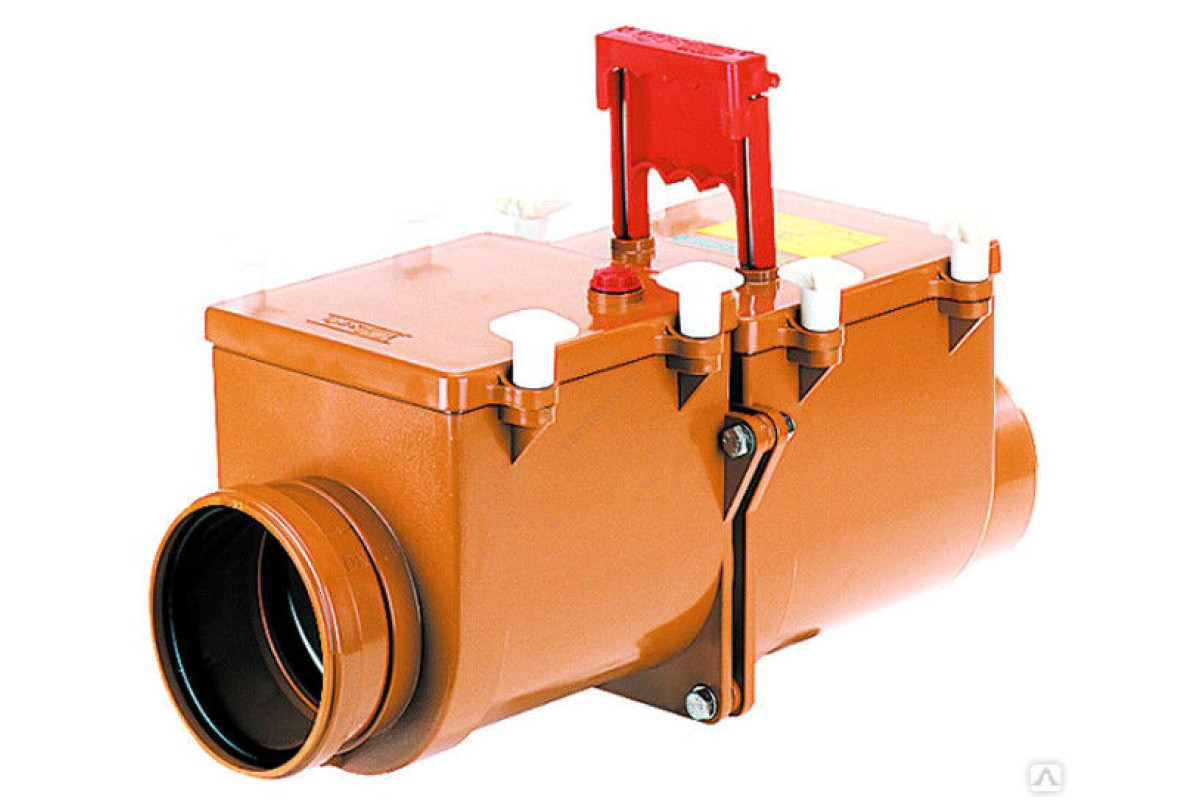 Затвор канализационный Дн 110 б/нап 2камер с фиксатором,2люк HL 710.2