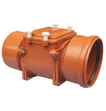 Затвор канализационный Дн 200 б/нап с заслонкой из нерж стали, монтажным лючком HL 720.0