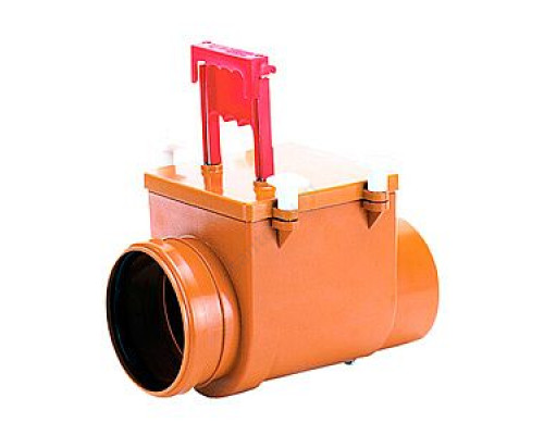 Затвор канализационный Дн 110 б/нап с заслонкой из нерж стали, монтажным лючком HL 710.1