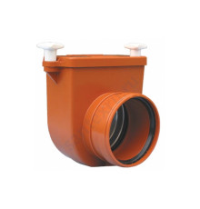 Затвор канализационный Дн 110 б/нап с заслонкой из нерж стали для колодцев HL 710.0