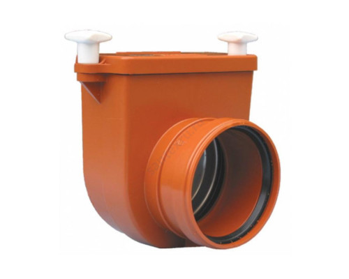 Затвор канализационный Дн 110 б/нап с заслонкой из нерж стали для колодцев HL 710.0