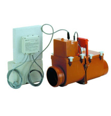 Затвор канализационный Дн 160 б/нап 2-х камерный, с эл/приводом, 2-мя лючками, с выходом для ПК