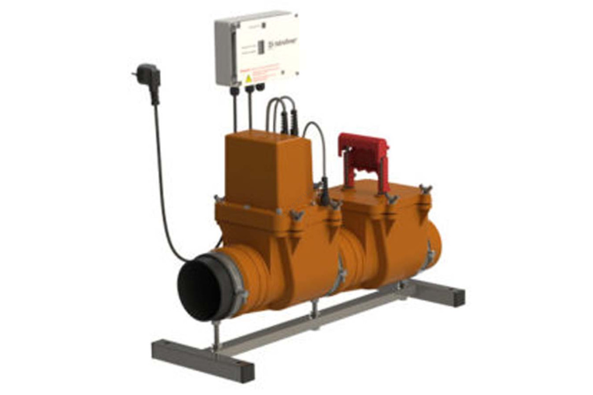 Затвор PP-H канализационный Дн 110 с электроприводом Татполимер ТП-85.100-КЗЭ