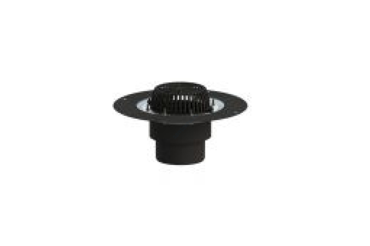 Воронка кровельная с вертикальным выпуском Дн 110 с листвоуловителем, прижимным фланцем из нержавеющей стали Татполимер ТП -01.У.100 