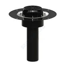 Воронка кровельная с вертикальным выпуском Дн 110 с листвоуловителем, прижимным фланцем из нержавеющей стали Татполимер ТП-01.У.100/4 