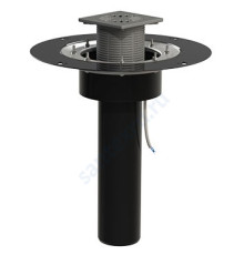 Воронка кровельная с вертикальным выпуском Дн 110 с трапом, прижимным фланцем из нержавеющей стали, электрообогревом Татполимер ТП-03.У.100/4-Э 