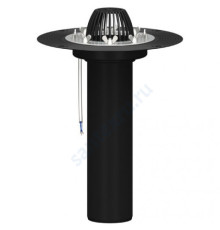 Воронка кровельная с вертикальным выпуском Дн 110 с листвоуловителем, прижимным фланцем из нержавеющей стали, электрообогревом Татполимер ТП-01.100/6-Э 