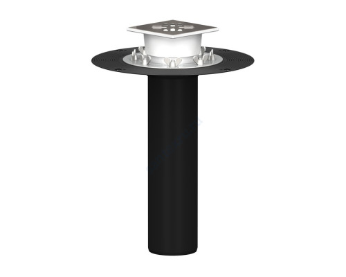 Воронка кровельная с вертикальным выпуском Дн 110 с трапом, прижимным фланцем из нержавеющей стали Татполимер ТП-03.100/6 