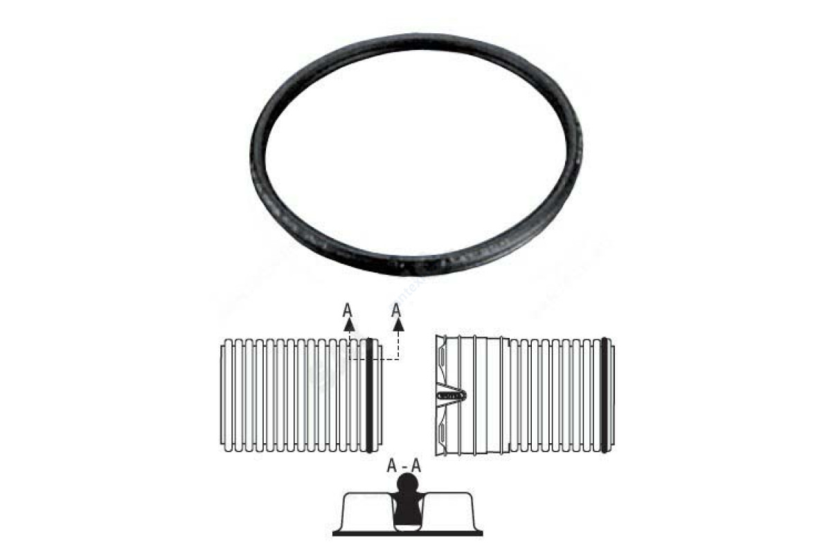 Кольцо уплотнительное для гофрированных труб EPDM Ду 200 X-Stream Wavin 23160050