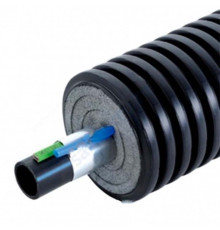 Труба ПЭ80 теплоизолированная для х/в Дн 32х2,9/68 Ру12,5 напорная 20С бухта 150м с греющим кабелем