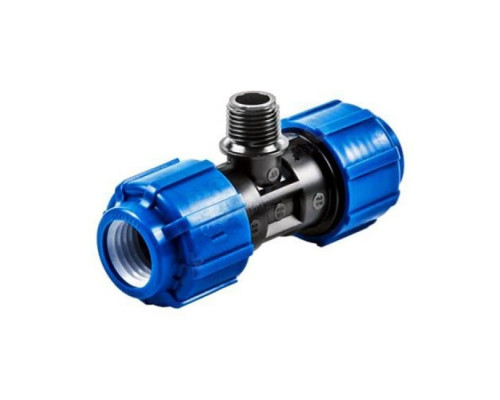 Тройник компрессионный ПЭ НР Дн 75х2"х75 напорный 17500275