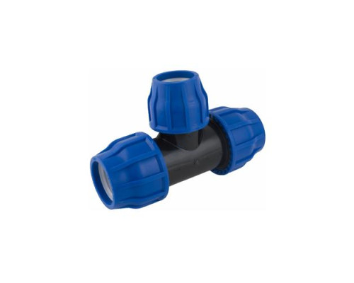 Тройник компрессионный ПЭ переходной Дн 25х20 напорный VALFEX 1210012252025