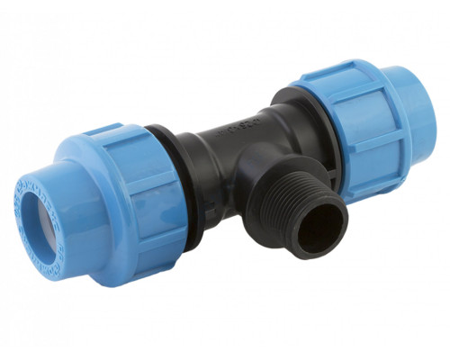 Тройник компрессионный ПЭ НР Дн 32х3/4"х32 Ру12,5 напорный Джилекс 9439