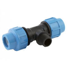 Тройник компрессионный ПЭ НР Дн 40х1"х40 Ру12,5 напорный Джилекс 9445