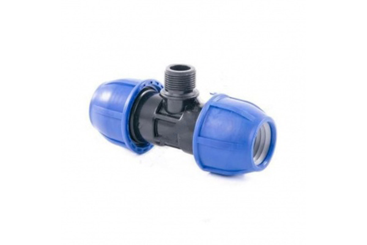 Тройник компрессионный ПЭ ВР Дн 25х1/2"х25 Ру16 напорный RTP (РосТурПласт) 11605