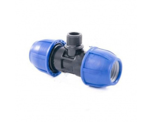 Тройник компрессионный ПЭ НР Дн 32х3/4"х32 Ру16 напорный RTP (РосТурПласт) 11624