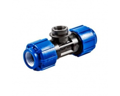 Тройник компрессионный ПЭ ВР Дн 32х1"х32 напорный ТПК-АКВА 52320132