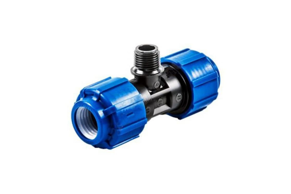 Тройник компрессионный ПЭ НР Дн 25х1/2"х25 напорный ТПК-АКВА 51251225