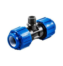 Тройник компрессионный ПЭ НР Дн 25х1/2"х25 напорный ТПК-АКВА 51251225