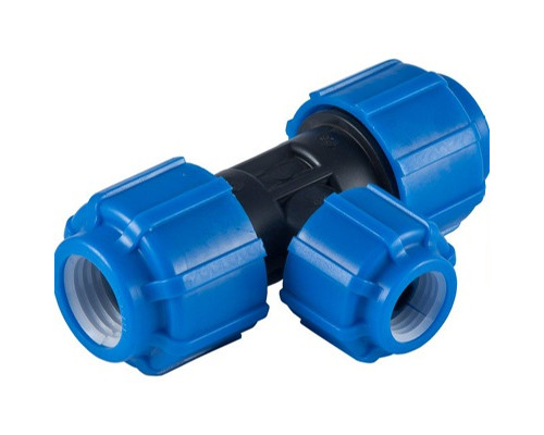 Тройник компрессионный ПЭ переходной Дн 32х20 до +40 C напорный ТПК-АКВА 51322032