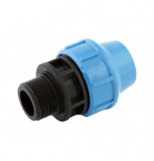 Муфта компрессионная ПЭ НР Дн 25х1/2" Ру12,5 напорная Джилекс 9121