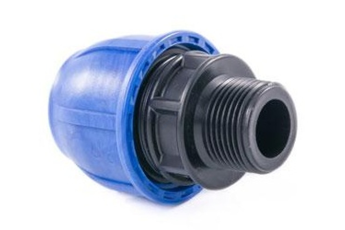 Муфта компрессионная ПЭ НР Дн 40х1 1/2" Ру16 напорная RTP (РосТурПласт) 11510