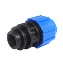 Муфта компрессионная ПЭ ВР соединительная Дн 20х1/2" напорная ТПК-АКВА 52002012