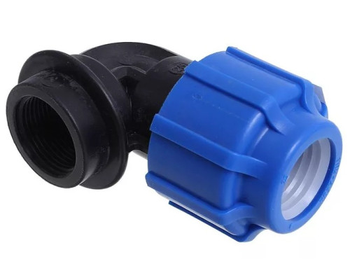 Отвод компрессионный ПЭ ВР Дн 63х2"х90гр напорный 1489