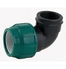 Отвод компрессионный ПЭ ВР Дн 63х2"х90гр напорный Poelsan 8366 