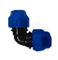 Отвод компрессионный ПЭ Дн 20х90гр напорный VALFEX 121001212020