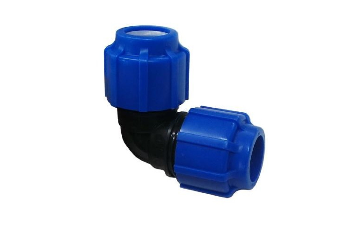 Отвод компрессионный ПЭ переходной Дн 25х20х90гр напорный VALFEX 121001222520 