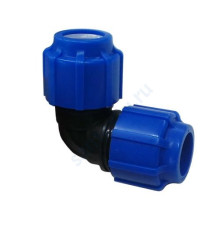 Отвод компрессионный ПЭ переходной Дн 25х20х90гр напорный VALFEX 121001222520 