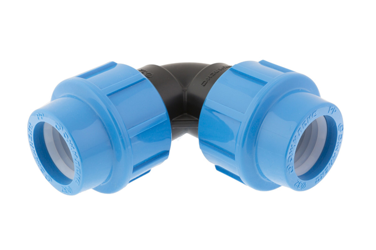 Отвод компрессионный ПЭ Дн 20х90гр напорный Джилекс 9301