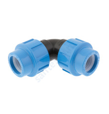 Отвод компрессионный ПЭ Дн 25х90гр напорный Джилекс 9302