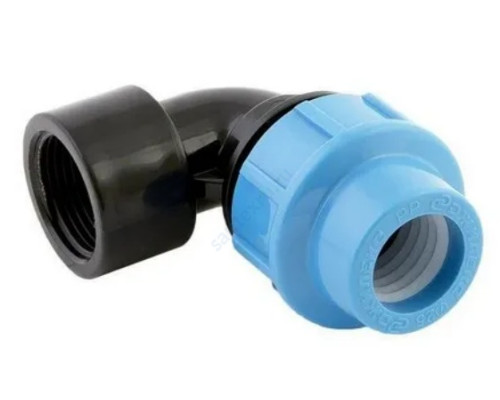 Отвод компрессионный ПЭ ВР Дн 25х1"х90гр Ру12,5 напорный Джилекс 9283